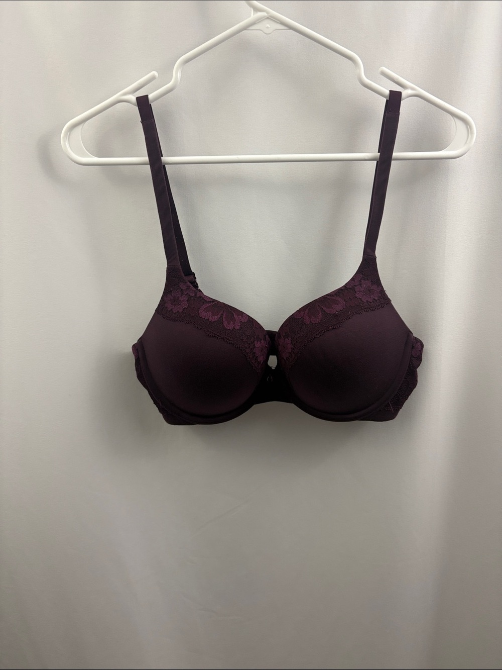 Victorias Secret Body By Victoria Perfect Shape Padded Bra 34D Maroon